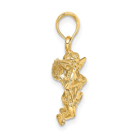 10kt Yellow Gold Cupid w/Bow and Arrow Charm