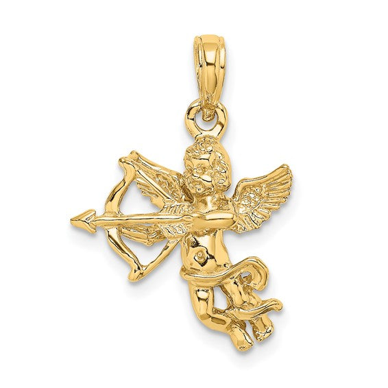 10kt Yellow Gold Cupid w/Bow and Arrow Charm