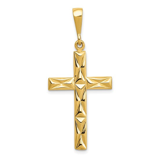 10kt Yellow Gold Reversible Latin Cross Pendant