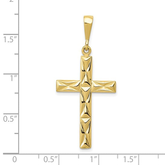 10kt Yellow Gold Reversible Latin Cross Pendant