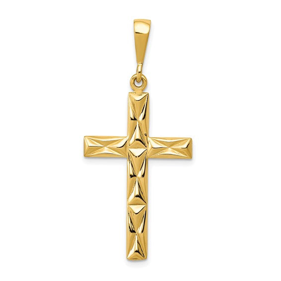 10kt Yellow Gold Reversible Latin Cross Pendant