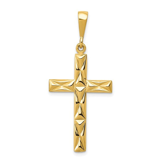 10kt Yellow Gold Reversible Latin Cross Pendant