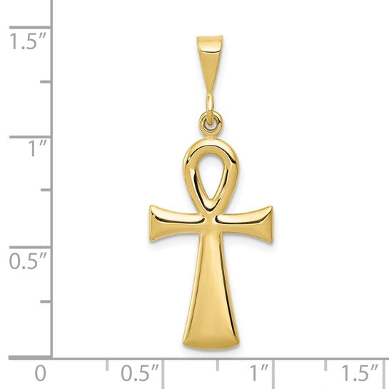 10kt Yellow Gold Egyptian Ankh Cross Pendant