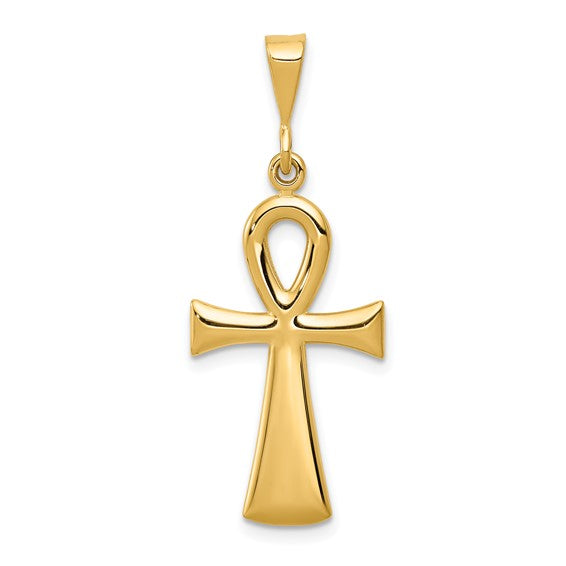 10kt Yellow Gold Egyptian Ankh Cross Pendant