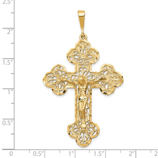 10kt Yellow Gold Crucifix Charm