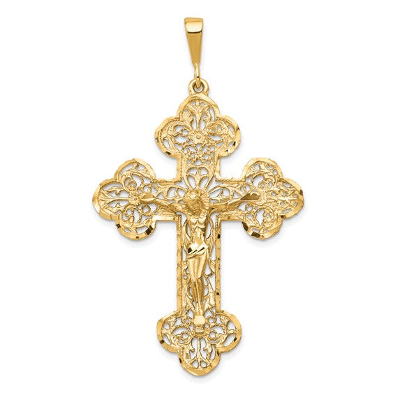 10kt Yellow Gold Crucifix Charm