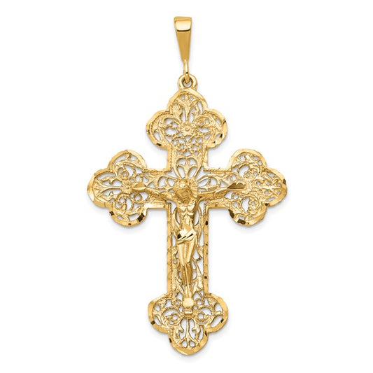 10kt Yellow Gold Crucifix Charm