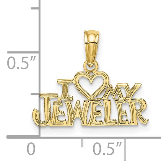 10kt Yellow Gold I HEART MY JEWELER Charm
