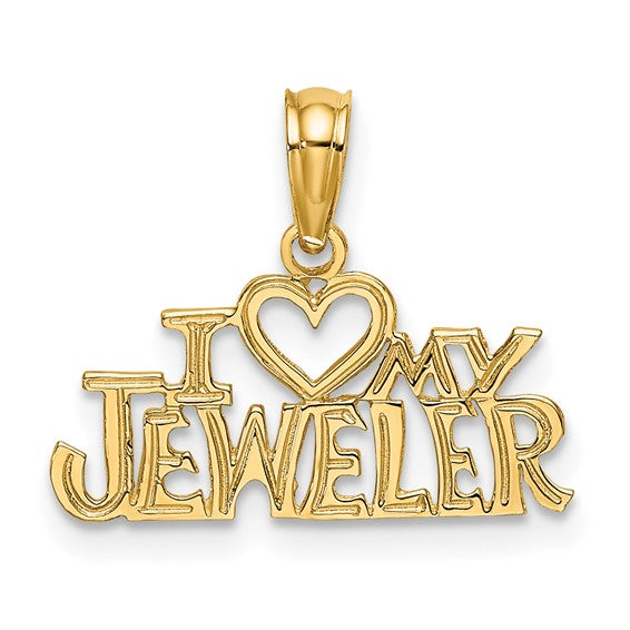 10kt Yellow Gold I HEART MY JEWELER Charm