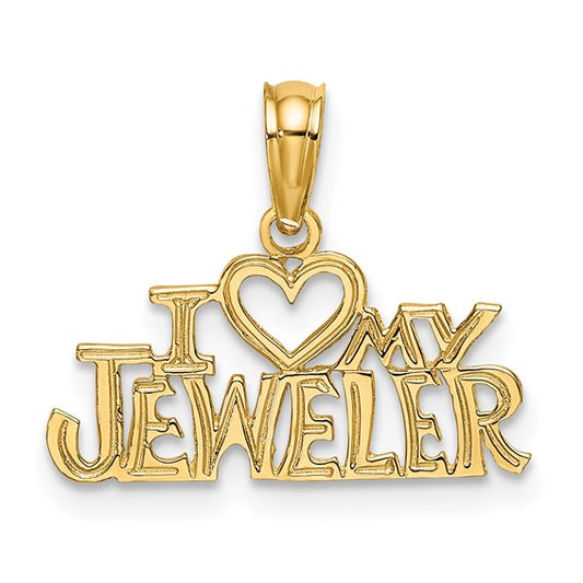 10kt Yellow Gold I HEART MY JEWELER Charm