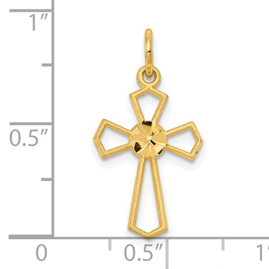 10kt Yellow Gold Cross Charm