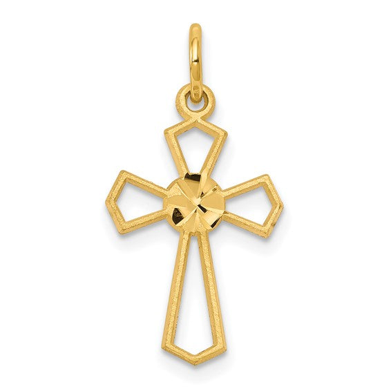 10kt Yellow Gold Cross Charm
