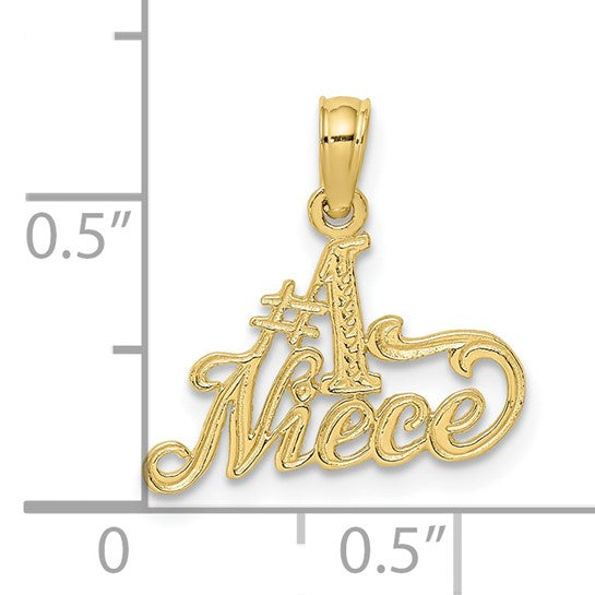 10kt Yellow Gold #1 NIECE Charm