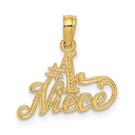 10kt Yellow Gold #1 NIECE Charm
