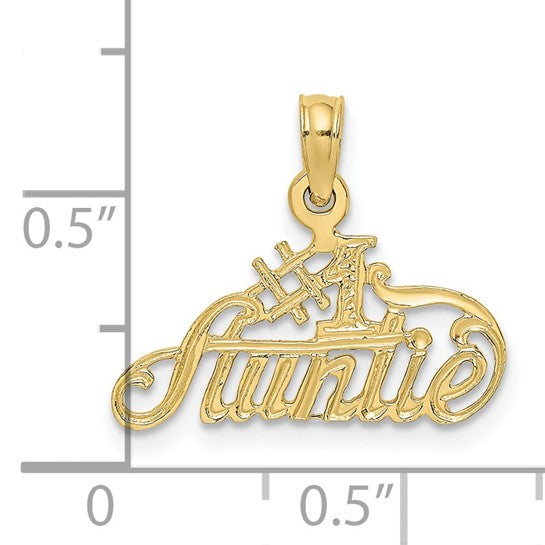 10kt Yellow Gold #1 AUNTIE Charm