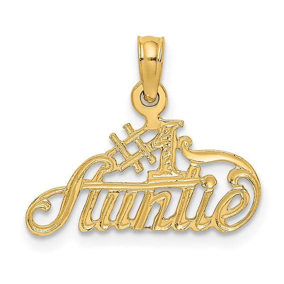 10kt Yellow Gold #1 AUNTIE Charm