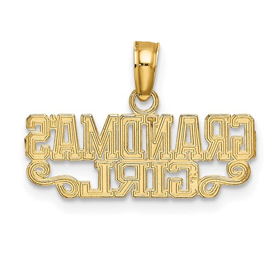 10kt Yellow Gold GRANDMA'S GIRL Charm