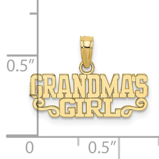 10kt Yellow Gold GRANDMA'S GIRL Charm