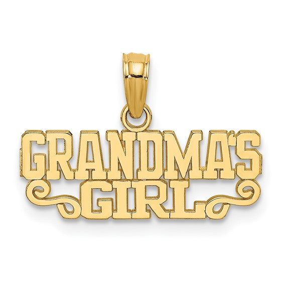 10kt Yellow Gold GRANDMA'S GIRL Charm
