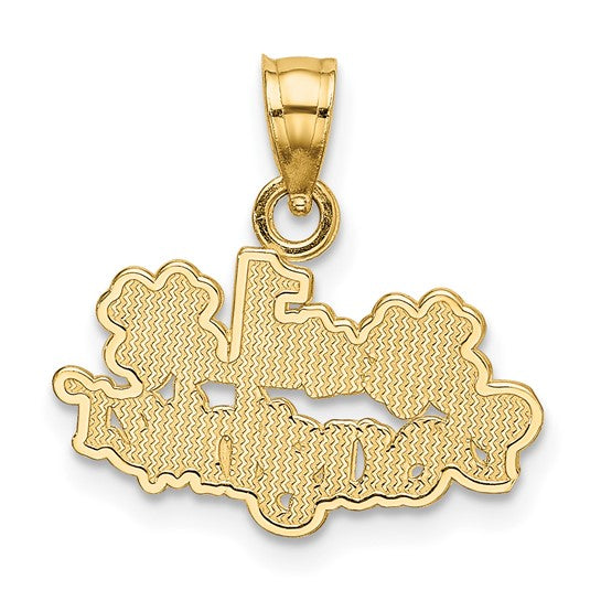 10kt Yellow Gold #1 DAUGHTER with Flowers Charm