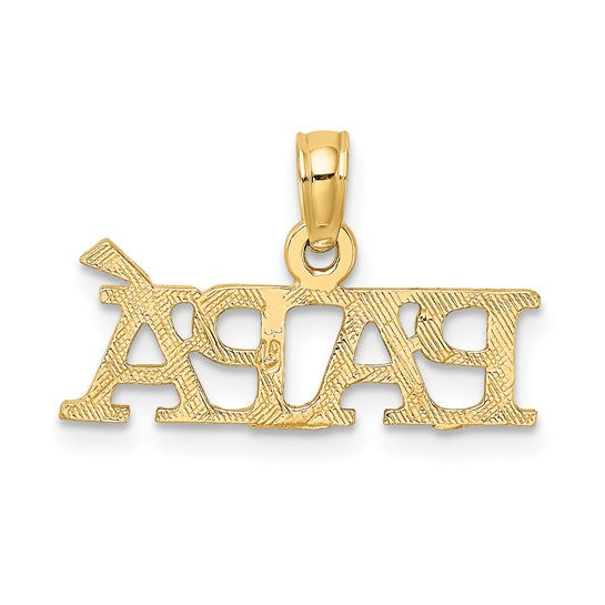 10kt Yellow Gold PAPA Charm