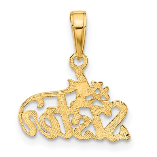 10kt Yellow Gold #1 Sister Pendant