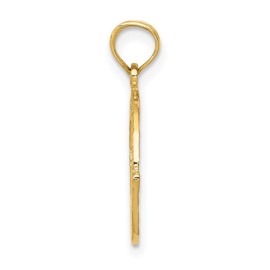 10kt Yellow Gold Claddagh Charm