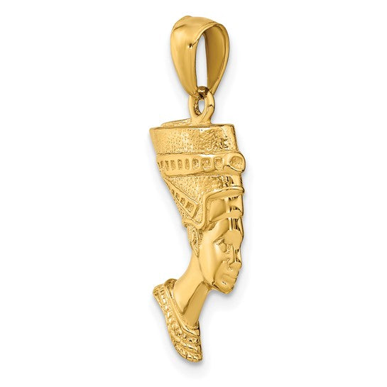10kt Yellow Gold 3-D Nefertiti Pendant