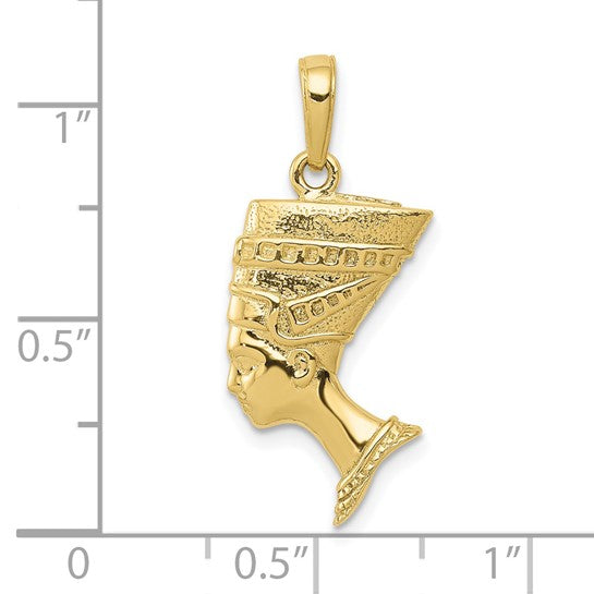 10kt Yellow Gold 3-D Nefertiti Pendant