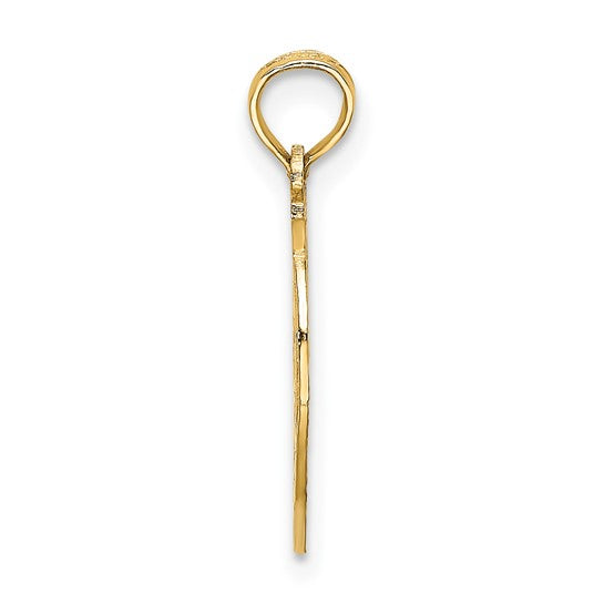 10kt Yellow Gold  Cut-out NEW YORK w/Statue of Liberty in Apple Charm
