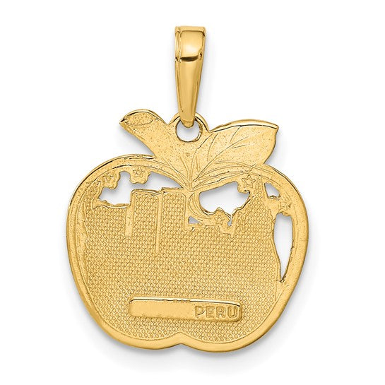 10kt Yellow Gold New York City Skyline in Apple Pendant