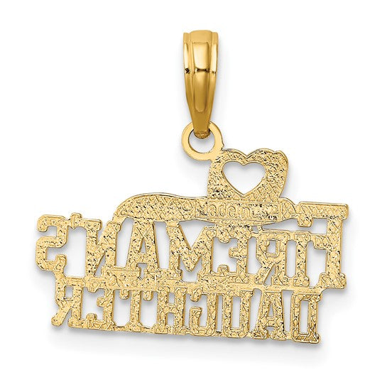 10kt Yellow Gold FIREMAN'S DAUGHTER Charm