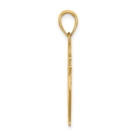 10kt Yellow Gold VFD Ladies AUX  Shield Charm
