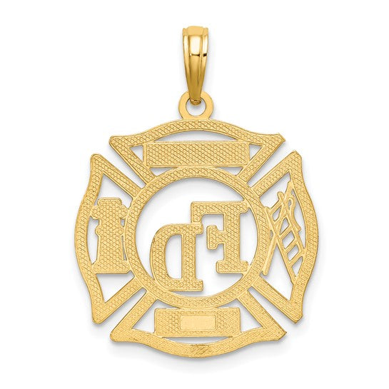 10kt Yellow Gold FD LADIES AUX in Shield Charm