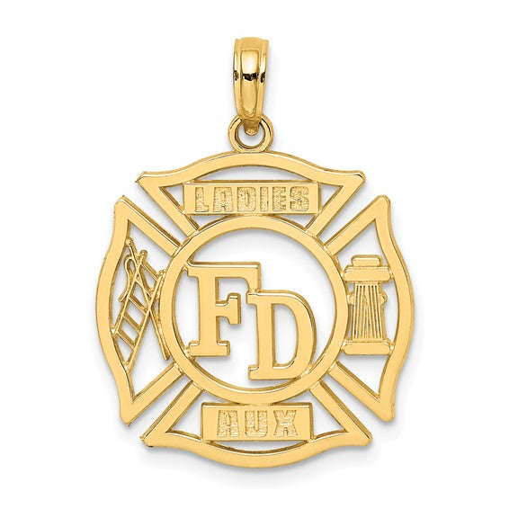 10kt Yellow Gold FD LADIES AUX in Shield Charm
