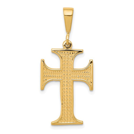 10kt Yellow Gold Cross Charm