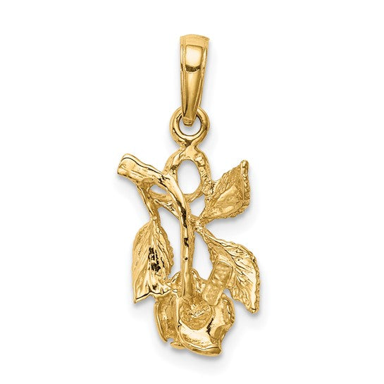 10kt Yellow Gold Rose Pendant
