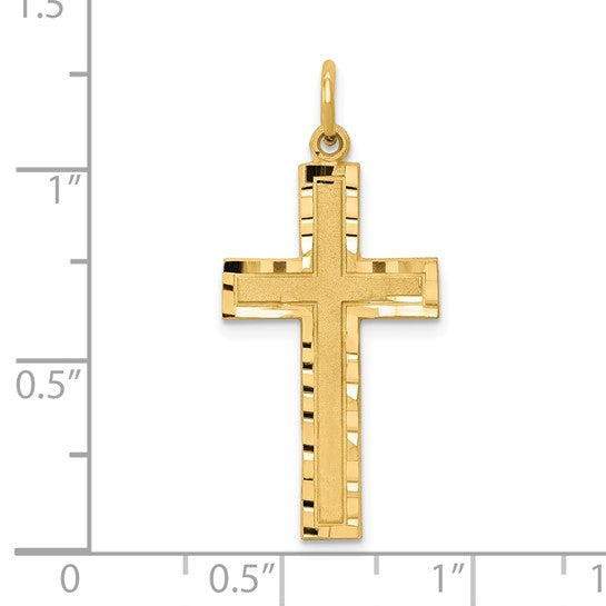 10kt Yellow Gold Cross Charm Pendant