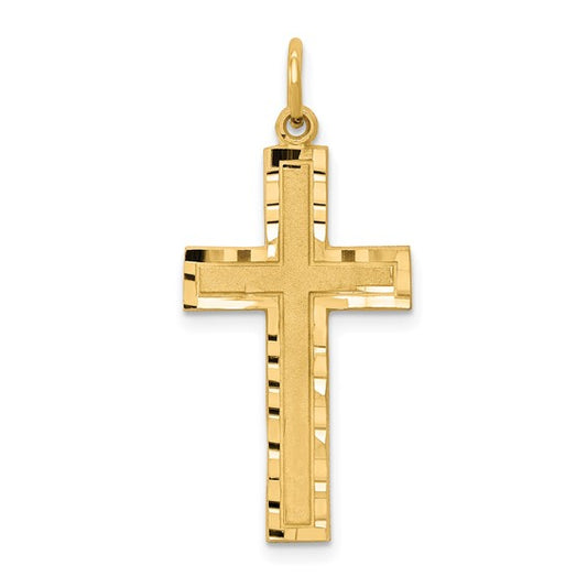 10kt Yellow Gold Cross Charm Pendant