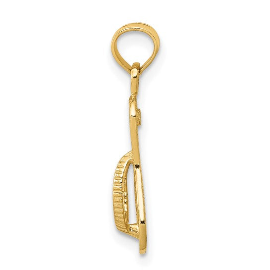 10kt Yellow Gold Single Flip-Flop Pendant
