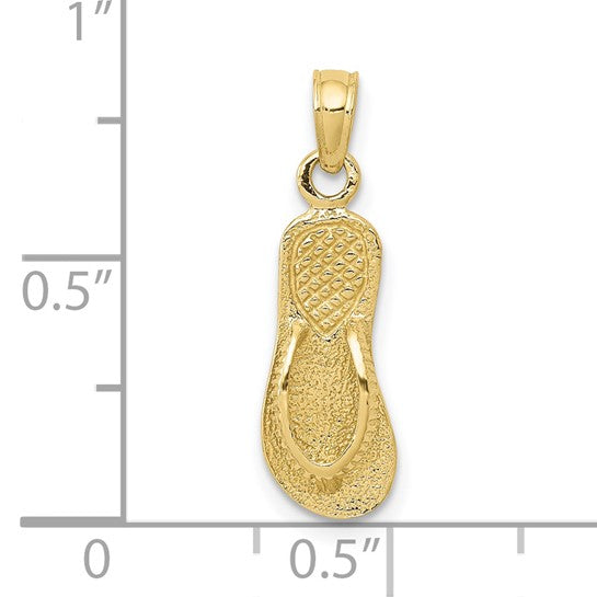 10kt Yellow Gold Single Flip-Flop Pendant