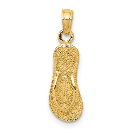 10kt Yellow Gold Single Flip-Flop Pendant