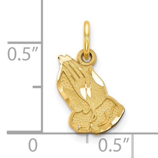 10kt Yellow Gold Praying Hands Charm