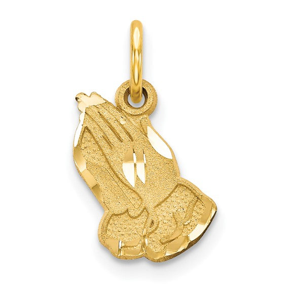 10kt Yellow Gold Praying Hands Charm
