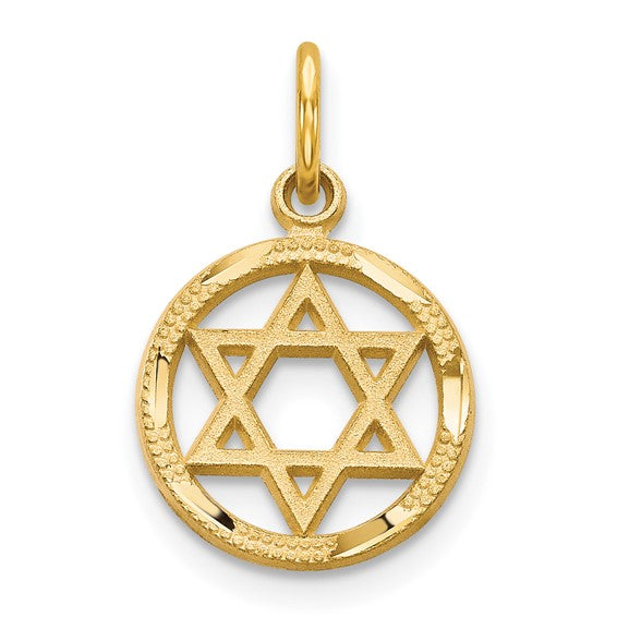 10KT Yellow Gold Star Of David Charm