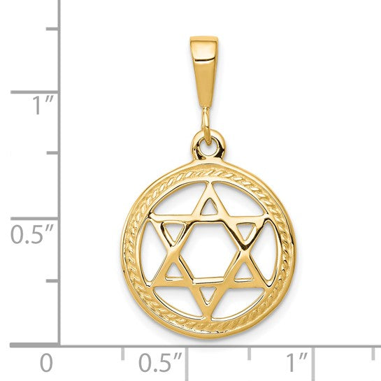 10KT Yellow Gold Star Of David Charm
