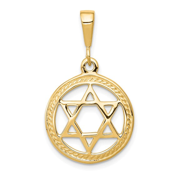 10KT Yellow Gold Star Of David Charm