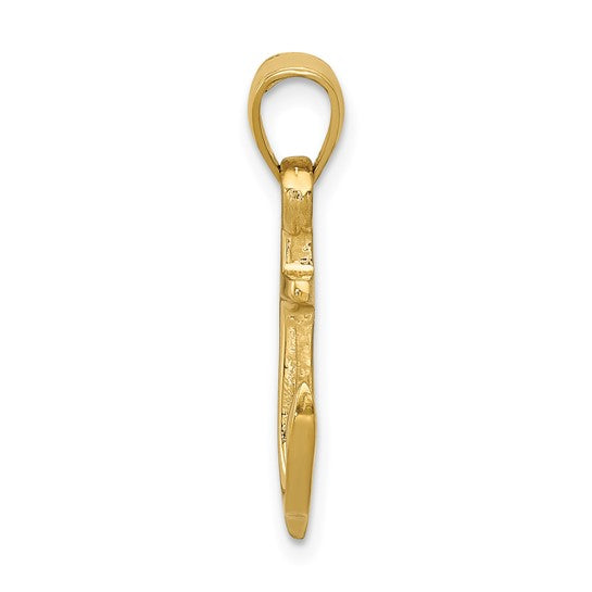 10kt Yellow Gold Anchor Pendant