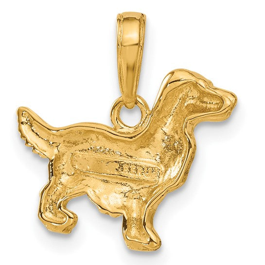 10kt Yellow Gold Springer Spaniel Dog Pendant