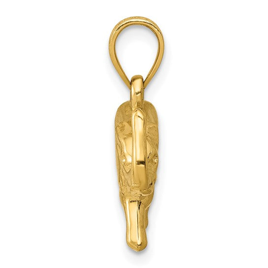 10kt Yellow Gold 3-D Elephant Pendant
